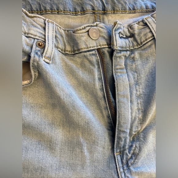 Levi’s 514-1618 Jeans -W 36 L 34 -Zip Up Fly-Light Blue-Straight Leg-Distressed - Picture 6 of 12